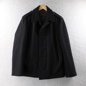 Vintage Schott Bros Flying Man Inc N5A Flying Jacket Black Wool Blend Size L